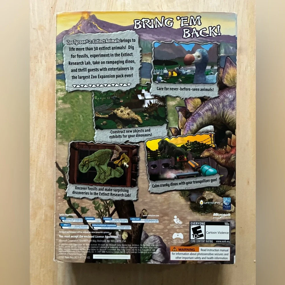 Zoo Tycoon 2 Extinct Animals Expansion Pack PC 2007 Microsoft